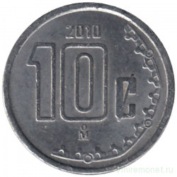 Монета. Мексика. 10 сентаво 2010 год. 