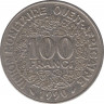 Монета. Западноафриканский экономический и валютный союз (ВСЕАО). 100 франков 1990 год. ав.