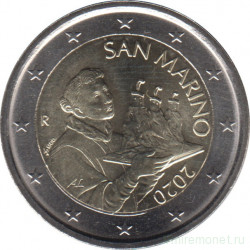 Монета. Сан-Марино. 2 евро 2020 год.