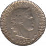  Монета. Швейцария. 20 раппенов 1952 год. ав.