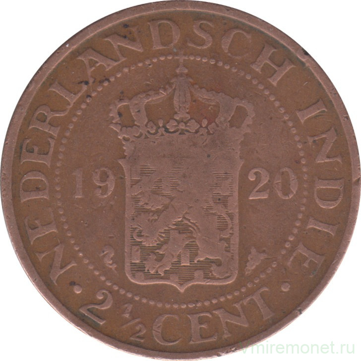 Монета. Нидерландская Ост-Индия. 2,5 цента 1920 год.