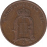 Монета. Швеция. 2 эре 1905 год. рев.