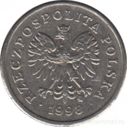 Монета. Польша. 10 грошей 1998 год.