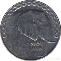 Монета. Алжир. 5 динаров 2013 год.