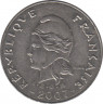 Монета. Новая Каледония. 20 франков 2007 год. ав.