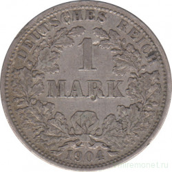 Монета. Германия. Германская империя. 1 марка 1904 год. Монетный двор - Штутгарт (F).