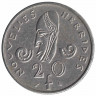 Монета. Новая Каледония. 20 франков 1970 год.