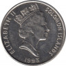 Монета. Соломоновы острова. 20 центов 1993 год. ав.