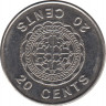 Монета. Соломоновы острова. 20 центов 1993 год. рев.