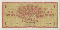 Банкнота. Финляндия. 1 марка 1963 год. Тип 98а(22).