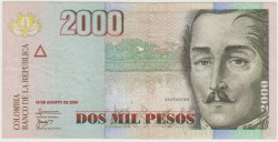 Банкнота. Колумбия. 2000 песо 2009 год. Тип 457k.
