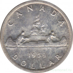 Монета. Канада. 1 доллар 1959 год.