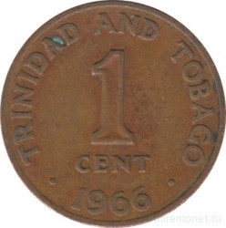 Монета. Тринидад и Тобаго. 1 цент 1966 год.