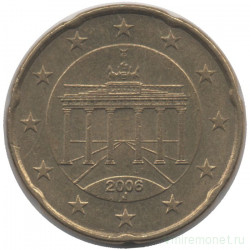 Монета. Германия. 20 центов 2006 год. (J).