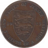 Монета. Великобритания. Джерси. 1/12 шиллинга 1923 год. Норманский щит. ав.
