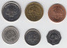  Монета. Ливан. набор из шести монет 50 ливров 1996 года , 25 ливров 2002 года , 50 , 100 ливров 2006 года и 250 , 500 ливров 2012 года. рев.