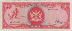 Банкнота. Тринидад и Тобаго. 1 доллар 1964 год. Тип 30а.
