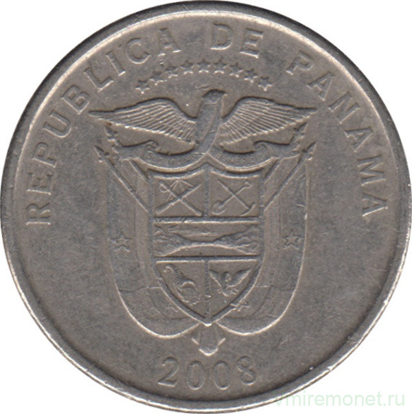 Монета. Панама. 1/4 бальбоа 2008 год.