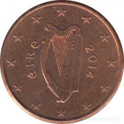 Монета. Ирландия. 1 цент 2014 год.