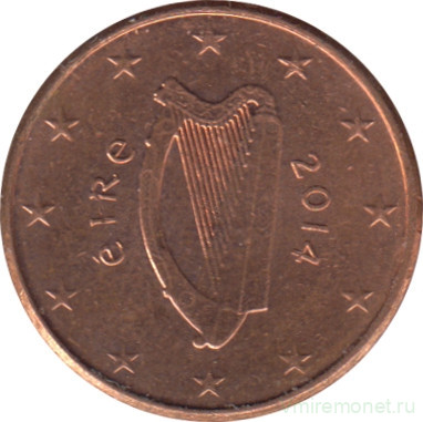 Монета. Ирландия. 1 цент 2014 год.