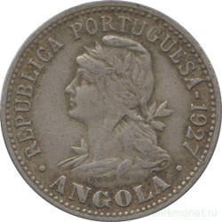Монета. Ангола. 20 сентаво (4 макуты) 1927 год.