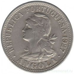 Монета. Ангола. 20 сентаво (4 макуты) 1927 год.