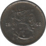 Монета. Финляндия. 50 пенни 1943 год (железо). ав.