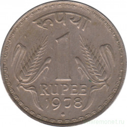 Монета. Индия. 1 рупия 1978 год.