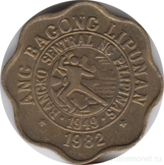 Монета. Филиппины. 5 сентимо 1982 год.