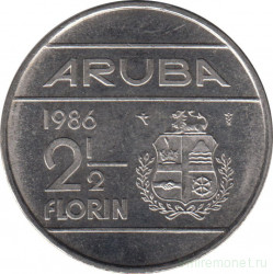 Монета. Аруба. 2,5 флорина 1986 год.