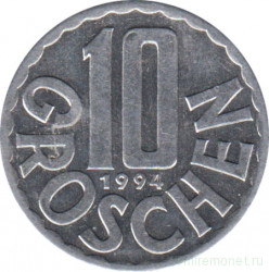 Монета. Австрия. 10 грошей 1994 год.