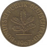 Монета. ФРГ. 5 пфеннигов 1967 год. Монетный двор - Гамбург (J). ав.