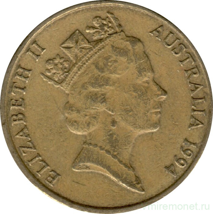 Монета. Австралия. 2 доллара 1994 год.