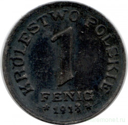 Монета. Польша. 1 фениг 1918 год.