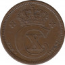 Монета. Дания. 5 эре 1914 год. ав.