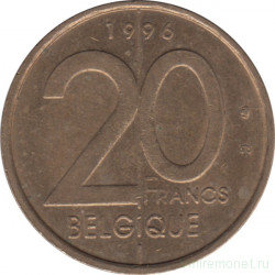 Монета. Бельгия. 20 франков 1996 год. BELGIQUE.