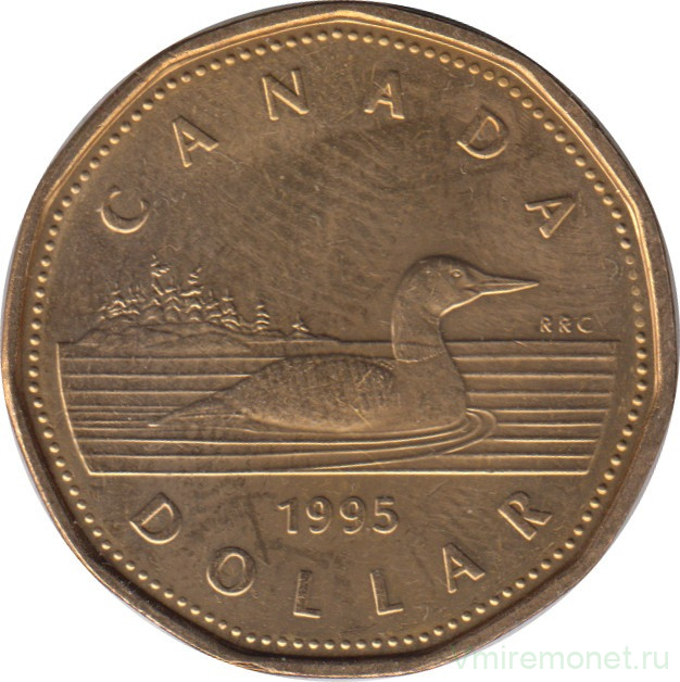 Монета. Канада. 1 доллар 1995 год.