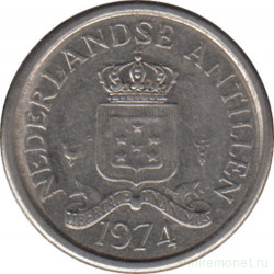 Монета. Нидерландские Антильские острова. 10 центов 1974 год.
