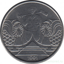 Монета. Бразилия. 5 крузейро 1991 год.