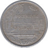 Монета. Французская Полинезия. 1 франк 1975 год. рев.