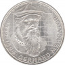 Монета. ФРГ. 5 марок 1969 год. 375 лет со дня смерти Герхарда Меркатора. ав.