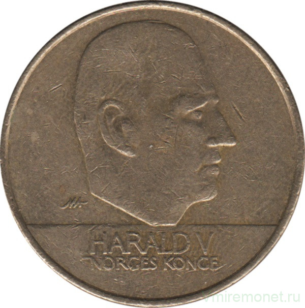 Монета. Норвегия. 20 крон 1998 год.
