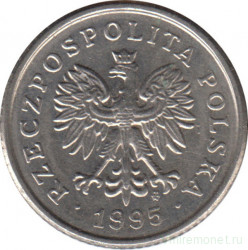 Монета. Польша. 50 грошей 1995 год.
