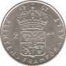 Монета. Швеция. 2 кроны 1957 год. ав.