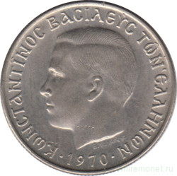 Монета. Греция. 1 драхма 1970 год.