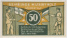 Бона. Нотгельд. Германия. Город Хузбихольц. 50 пфеннигов 1921 год. Вариант 638.1.1. рев.