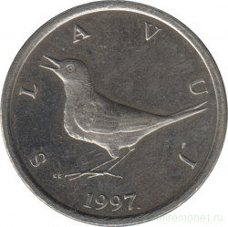 Монета. Хорватия. 1 куна 1997 год.