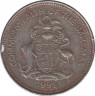Монета. Багамские острова. 25 центов 1991 год. рев.