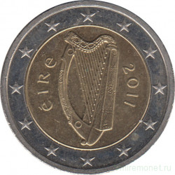 Монета. Ирландия. 2 евро 2011 год.