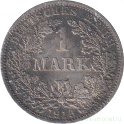 Монета. Германия. Германская империя. 1 марка 1915 год. Монетный двор - Берлин (А).